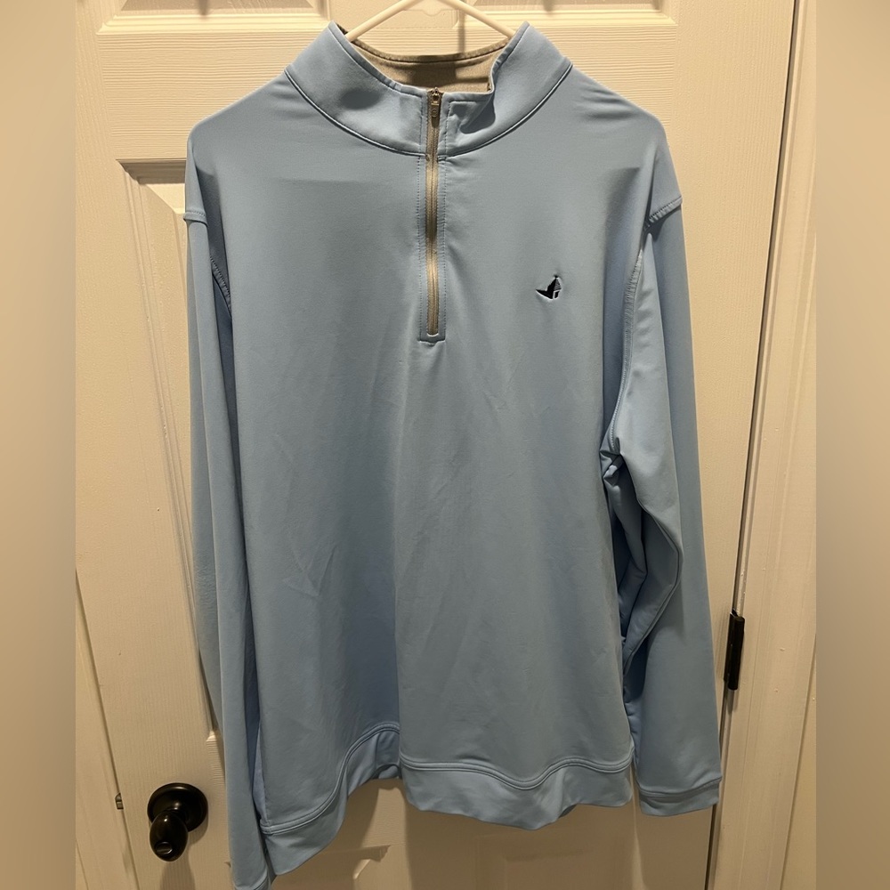 Peter Millar Alys Beach Perth Performance Quarter Zip | XL | Cottage Blue